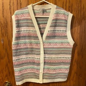 Vintage Button Up Sweater Vest